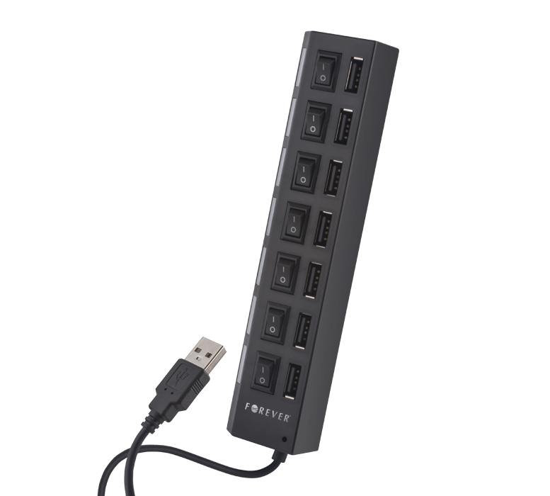 Forever 7-Port USB 2.0 Hub με διακόπτη On/Off για κάθε θύρα Forever 7-Port USB 2.0 Hub με διακόπτη On/Off για κάθε θύρα
