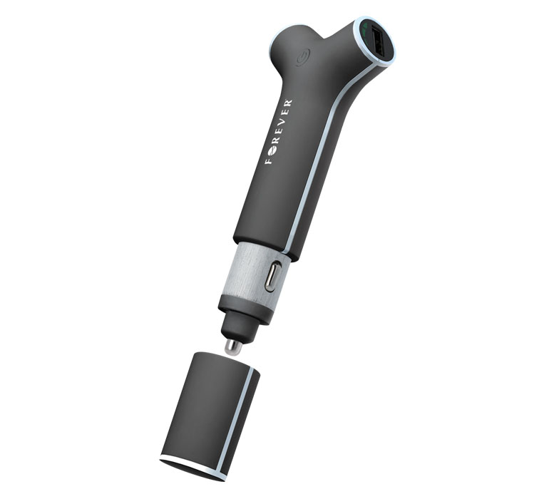 Forever Y-Style 2-in-1 Car Charger & Power Bank 2 x USB @ 2.5A + 2600mAh (φορτιστής αυτοκινήτου + φορητή μπαταρία + LED φακός) Forever Y-Style 2-in-1 Car Charger & Power Bank 2 x USB @ 2.5A + 2600mAh (φορτιστής αυτοκινήτου + φορητή μπαταρία + LED φακός)