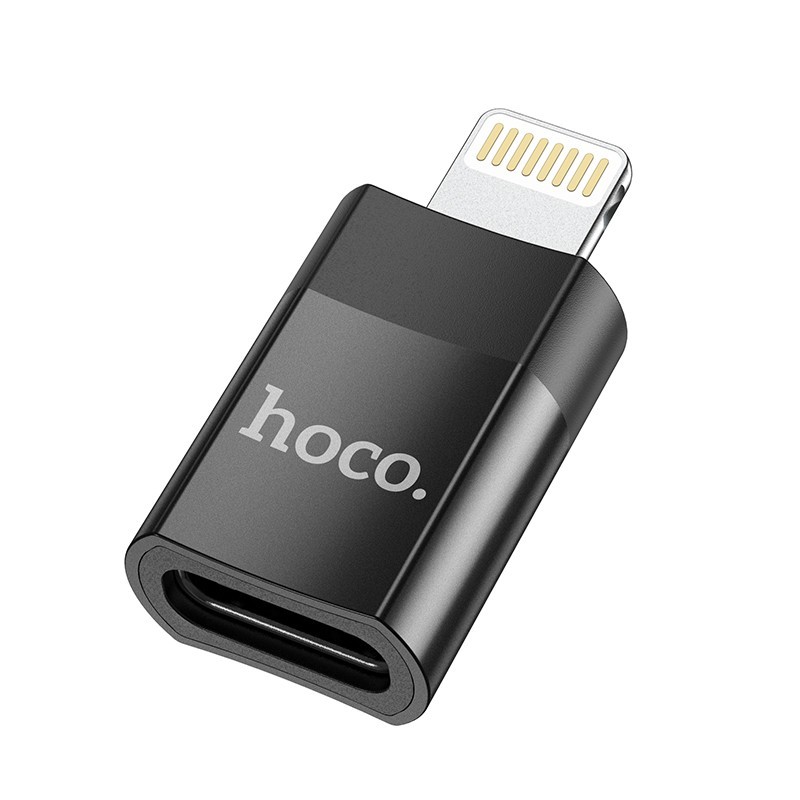 Hoco UA17 Black Lightning to USB Type-C Female Adapter (   & )