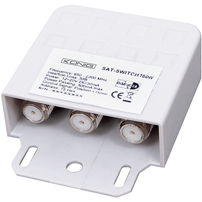 SAT-SWITCH 100W DISEQC 2.0 2/1 (Δορυφορικό switch diseq 2/1 100W) SAT-SWITCH 100W DISEQC 2.0 2/1 (Δορυφορικό switch diseq 2/1 100W)