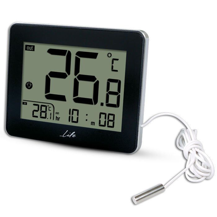 LIFE WES-201 Indoor/outdoor thermometer,Black (Ψηφιακό θερμόμετρο εσωτερικής και εξωτερ...) LIFE WES-201 Indoor/outdoor thermometer,Black (Ψηφιακό θερμόμετρο εσωτερικής και εξωτερ...)