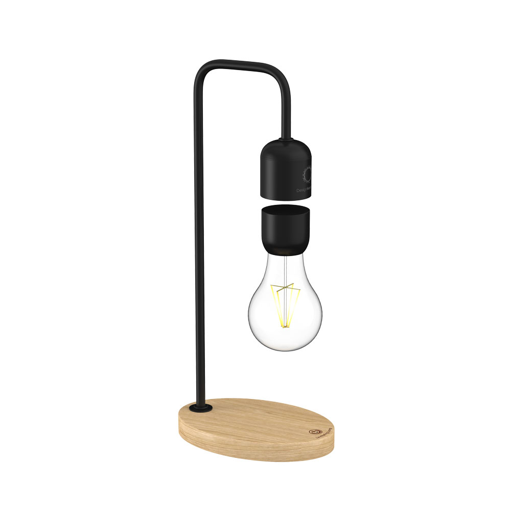 Allocacoc Levitating Light Bulb Black & Wood | Μαγνητικό αιωρούμενο επιτραπέζιο φωτιστικό Allocacoc Levitating Light Bulb Black & Wood | Μαγνητικό αιωρούμενο επιτραπέζιο φωτιστικό