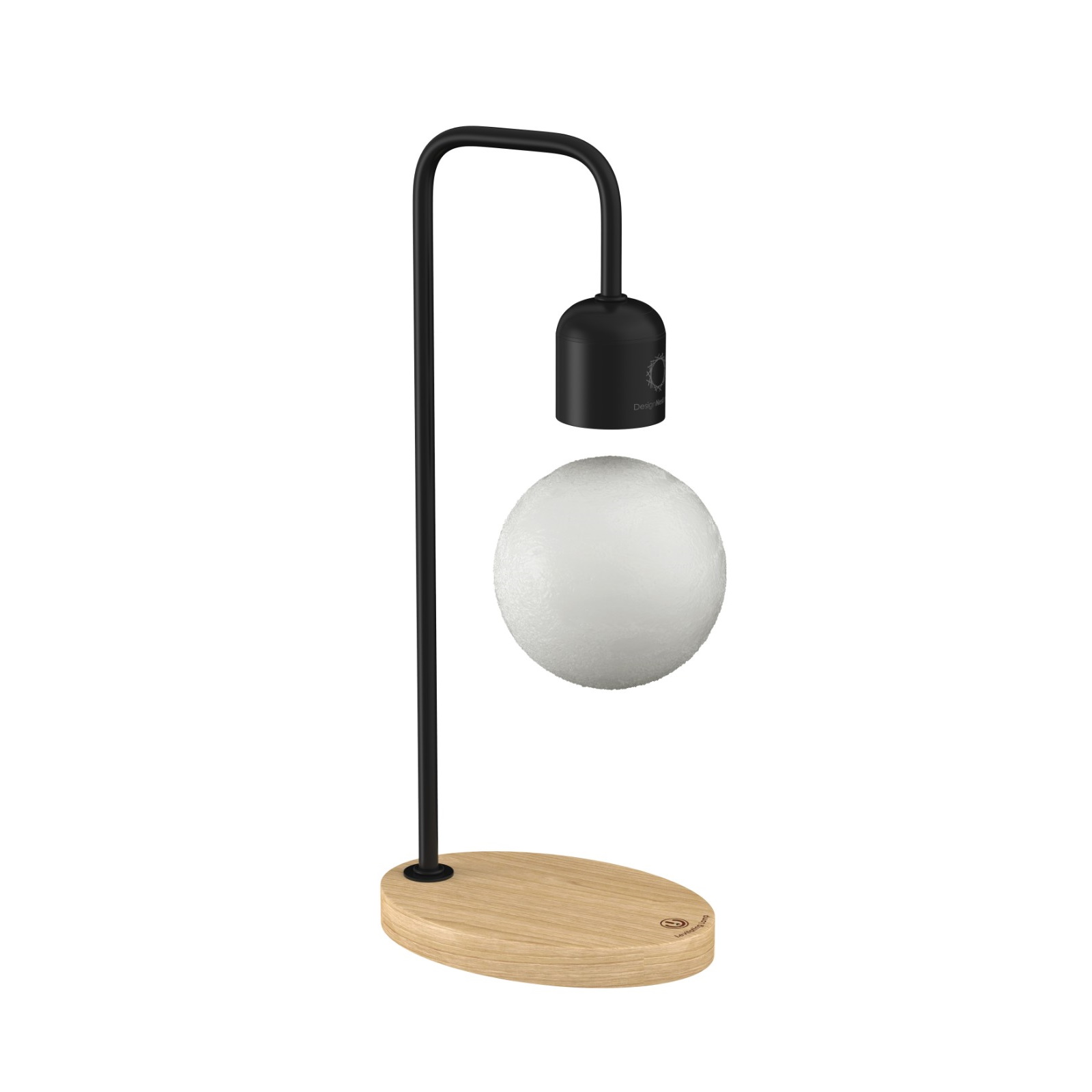 Allocacoc Levitating Lamp | Moon | Black & Wood | Μαγνητικό αιωρούμενο επιτραπέζιο φωτιστικό Allocacoc Levitating Lamp | Moon | Black & Wood | Μαγνητικό αιωρούμενο επιτραπέζιο φωτιστικό