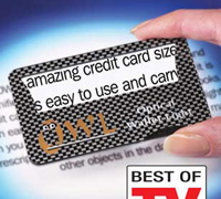 OWL The Amazing Credit Card Size Magnifier & Light:       !!! n1905