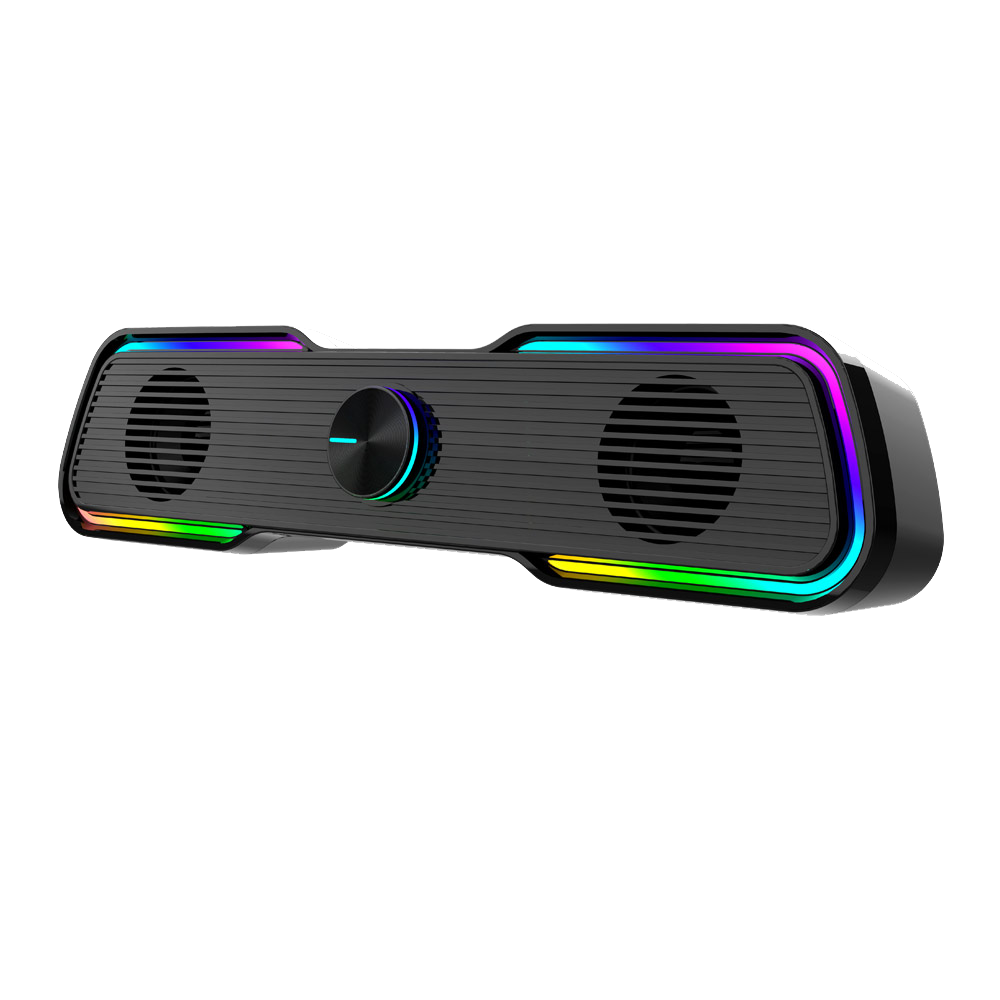 Aula N-169B Gaming Speaker | Portable & Stylish | Volume Control | 360 Stereo Surround | RGB Lighting Effect