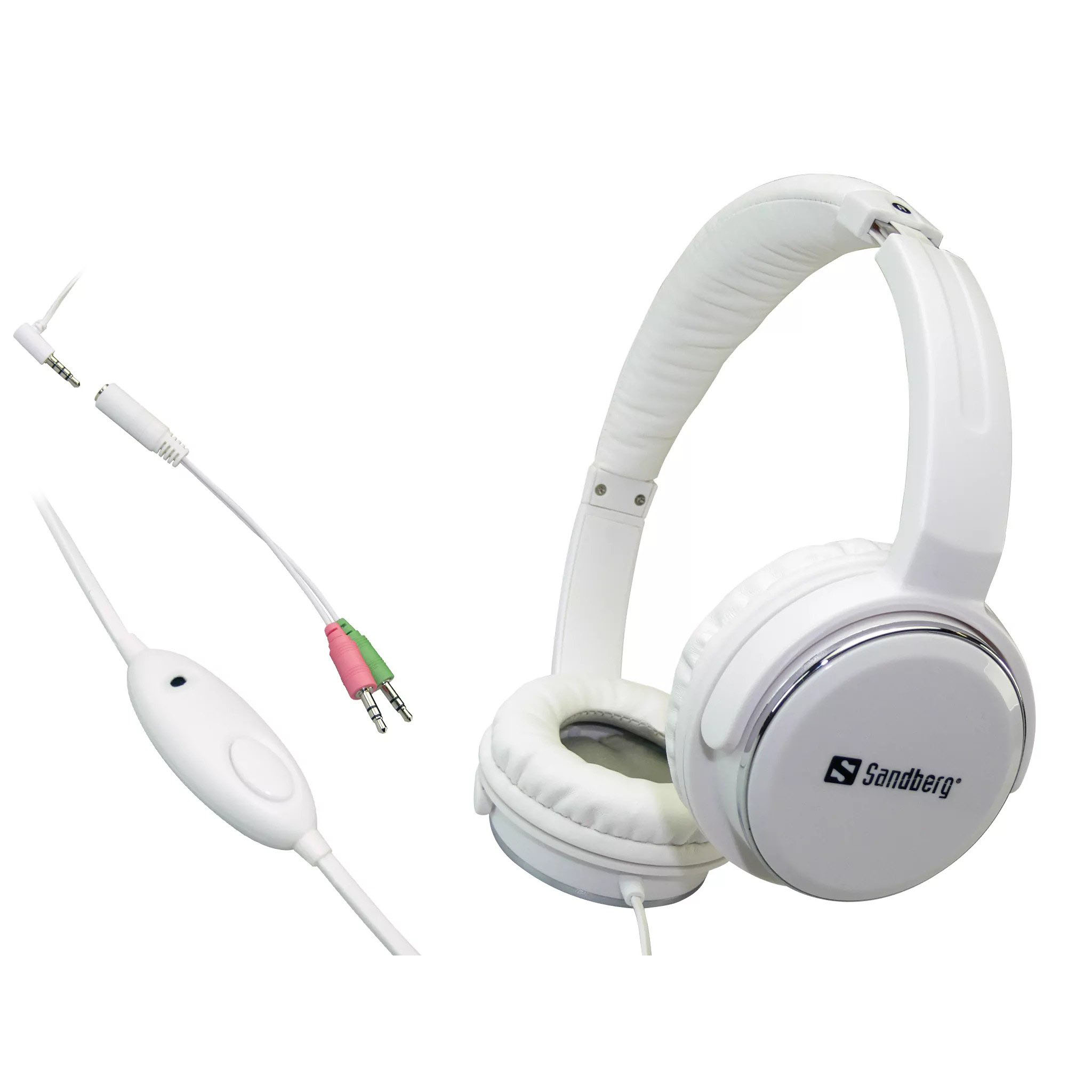 Sandberg 125-89 Home'n Street On-Ear Headset | 40mm Drivers | Comfort Fit | Smartphone & Tablet | PC & Laptop