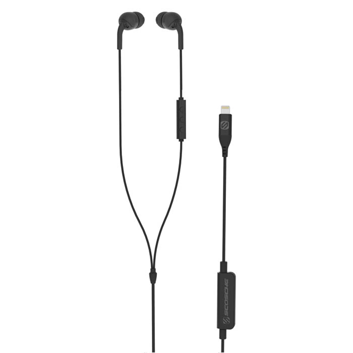 Scosche IDR301L Black Increased Dynamic Range Earbuds with Lightning Connector + MFI Πιστοποίηση + Χρωματιστά καπάκια Scosche IDR301L Black Increased Dynamic Range Earbuds with Lightning Connector + MFI Πιστοποίηση + Χρωματιστά καπάκια