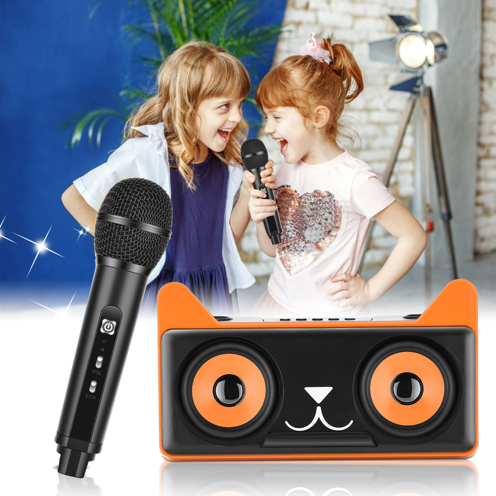 SDRD SD-305 Black Party Speaker 60W | Bluetooth + Line-in + USB + Karaoke + 2 x Wireless Microphone