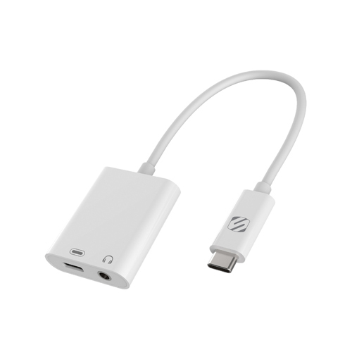 Scosche CAAPWT-SP StrikeLine 3.5mm Audio + Type-C Charge Adapter White ( |  )