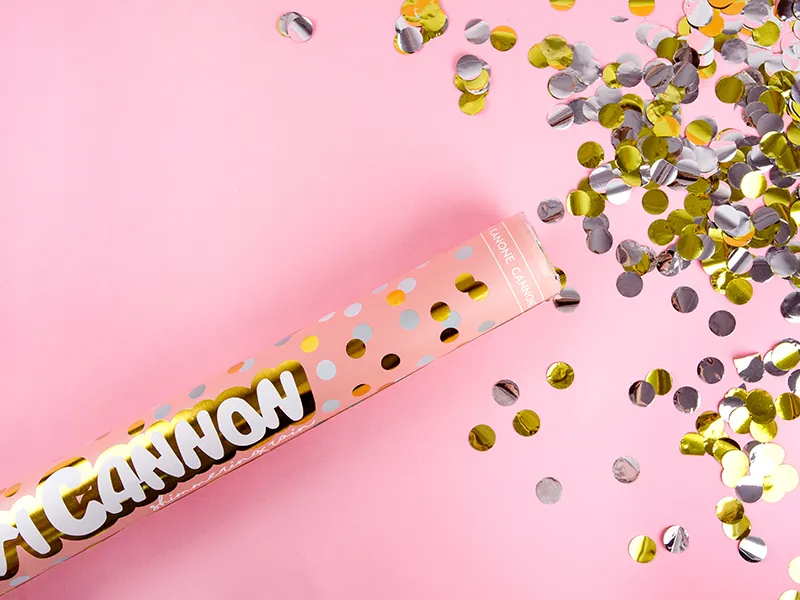 PartyDeco Confetti Cannon | Κανόνι Με Χρυσό-Ασημί Κομφετί | Μήκος 40cm PartyDeco Confetti Cannon | Κανόνι Με Χρυσό-Ασημί Κομφετί | Μήκος 40cm