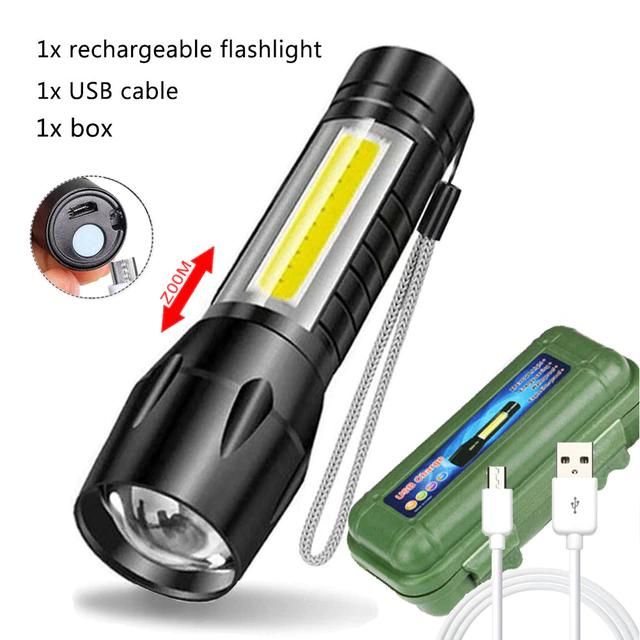 Tangda TOR12 3W+2W 500 Lumens LED Flashlight |  + Strobe +    | Zoomable + Waterproof (2808)