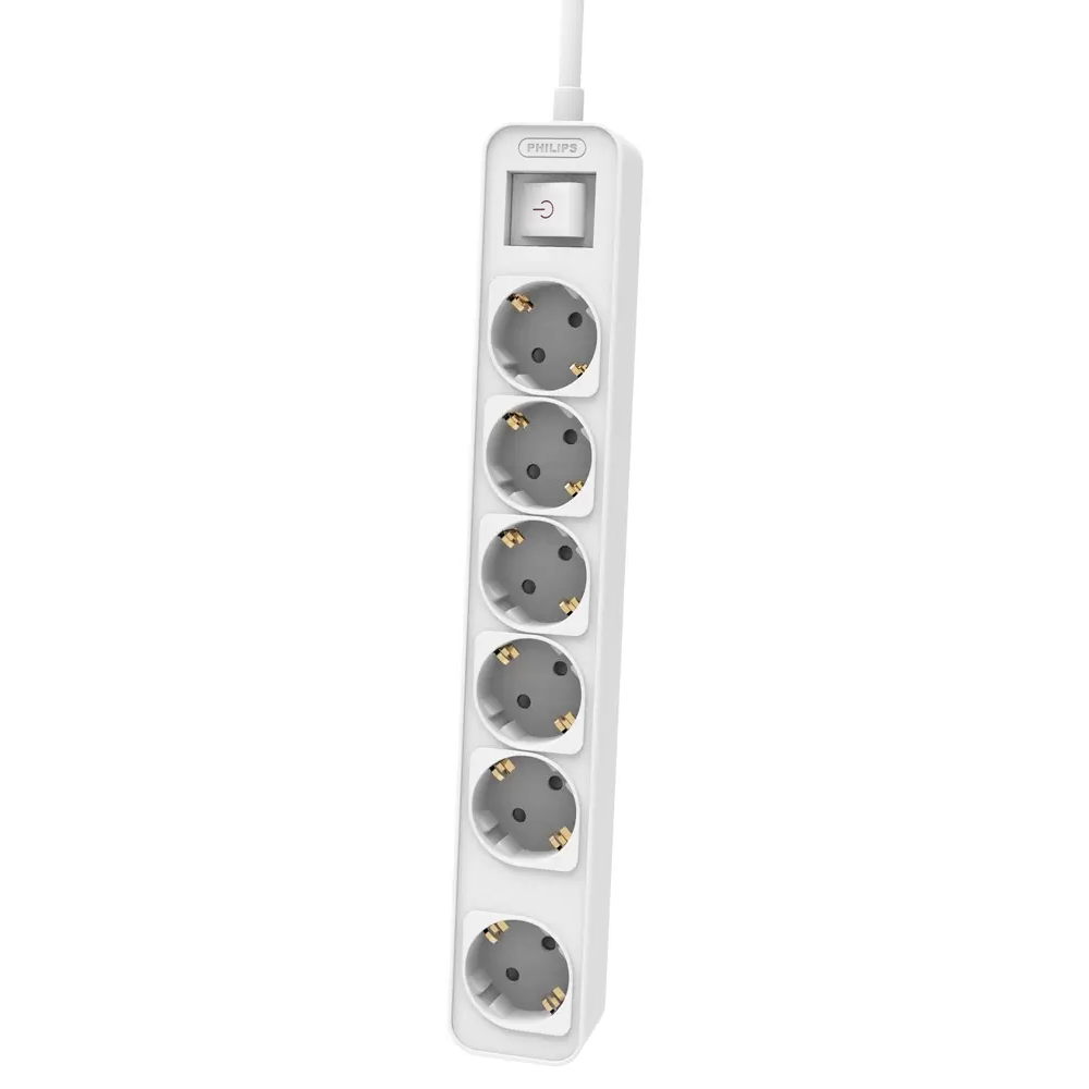 Philips CHP2164W-10 Πολύπριζο, 6x schuko 16A, 1.5m, λευκό Philips CHP2164W-10 Πολύπριζο, 6x schuko 16A, 1.5m, λευκό