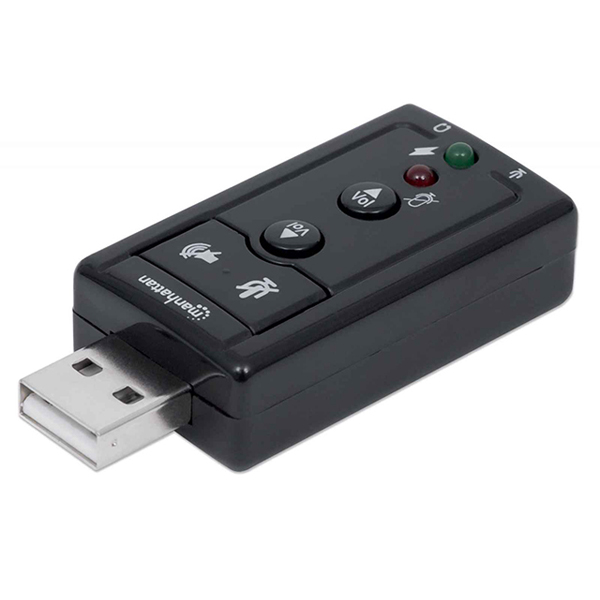 Manhattan (152341) Sound Adapter | Hi-Speed USB 2.0 | 3D 7.1 Virtual Surround Manhattan (152341) Sound Adapter | Hi-Speed USB 2.0 | 3D 7.1 Virtual Surround