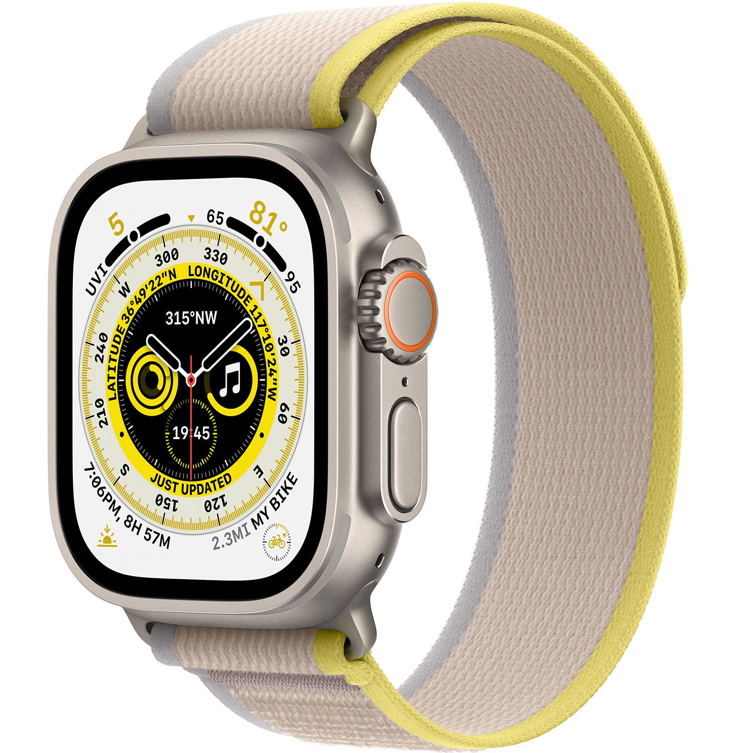 Apple Watch Ultra 49mm Titanium με Yellow/Beige Trail Loop (M/L) (MQFU3GK/A) Apple Watch Ultra 49mm Titanium με Yellow/Beige Trail Loop (M/L) (MQFU3GK/A)