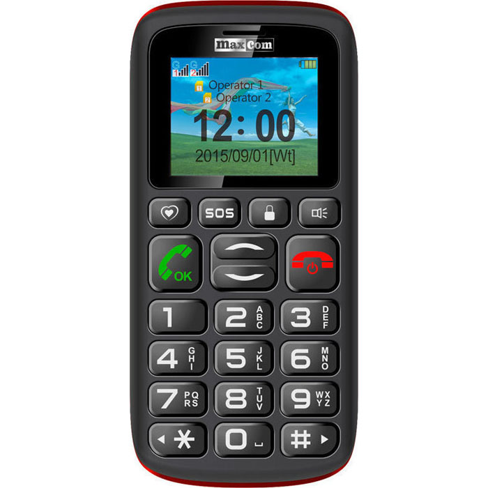 Maxcom MM428BB Dual Sim Mobile Phone Black |  SOS |   |   |  |   