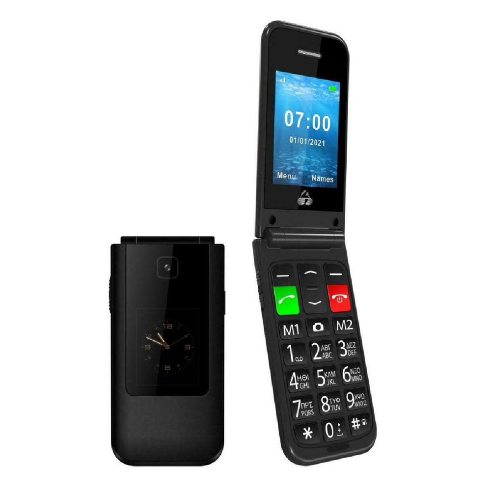 PowerTech PTM-23 Dual Sim & 2 οθόνες Mobile Phone Black με Bluetooth, Radio, Κάμερα, SOS Call & ελληνικό μενού PowerTech PTM-23 Dual Sim & 2 οθόνες Mobile Phone Black με Bluetooth, Radio, Κάμερα, SOS Call & ελληνικό μενού