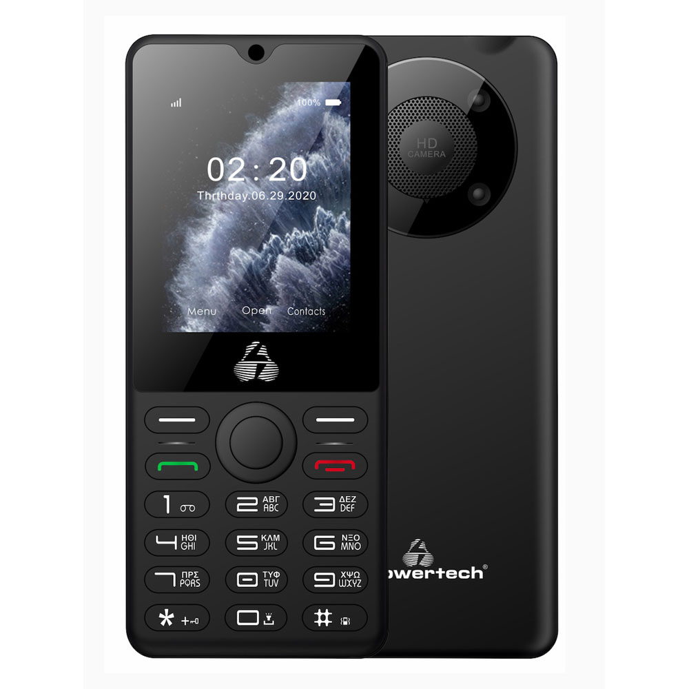 PowerTech PTM-32 Dual Sim Mobile Phone Black  Bluetooth, Radio,  &  