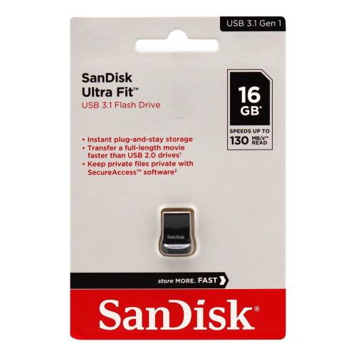 USB 3.1 Flash Disk SanDisk Ultra Fit SDCZ430 USB A 16GB 130MB/s Μαύρο (619659163372) USB 3.1 Flash Disk SanDisk Ultra Fit SDCZ430 USB A 16GB 130MB/s Μαύρο (619659163372)