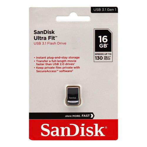 USB 3.1 Flash Disk SanDisk Ultra Fit SDCZ430 USB A 16GB 130MB/s  (619659163372)