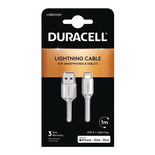   USB 2.0 Duracell USB A  MFI Lightning 1m  (5055190170014)