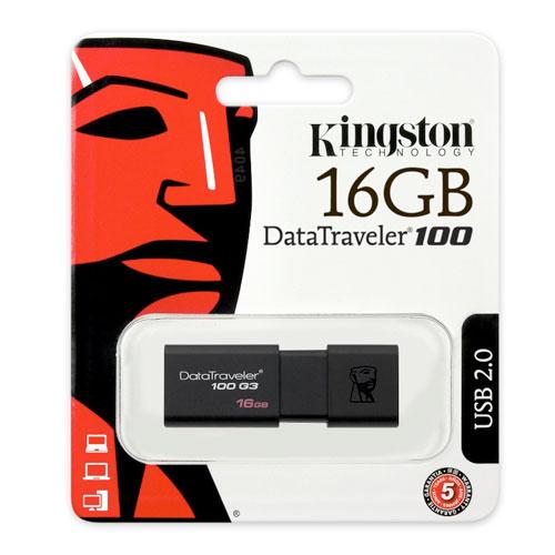 USB 3.1 Flash Disk Kingston DT100 G3 16GB Μαύρο (740617211702) USB 3.1 Flash Disk Kingston DT100 G3 16GB Μαύρο (740617211702)