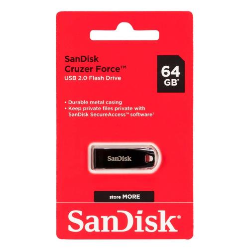 USB Flash Disk SanDisk Cruzer Force SDCZ71 USB A 64GB Ασημί (619659100865) USB Flash Disk SanDisk Cruzer Force SDCZ71 USB A 64GB Ασημί (619659100865)
