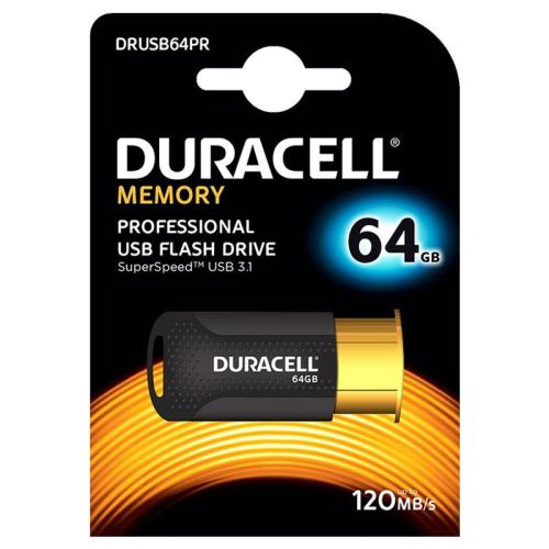 USB 3.1 Flash Disk Duracell Professional USB A 64GB 120MB/s Μαύρο-Χρυσό (5055190177730) USB 3.1 Flash Disk Duracell Professional USB A 64GB 120MB/s Μαύρο-Χρυσό (5055190177730)