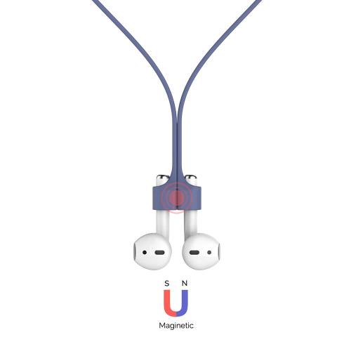Strap Λαιμού Σιλικόνης AhaStyle PT74 Apple AirPods Magnetic Σκούρο Μπλε (X001WSFFMB) Strap Λαιμού Σιλικόνης AhaStyle PT74 Apple AirPods Magnetic Σκούρο Μπλε (X001WSFFMB)