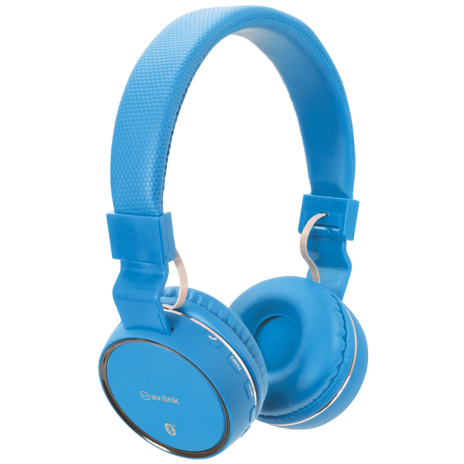 AvLink Wireless Bluetooth Headphones PBH10-BLU | 40mm Drivers + FM Radio + microSD Slot + Foldable