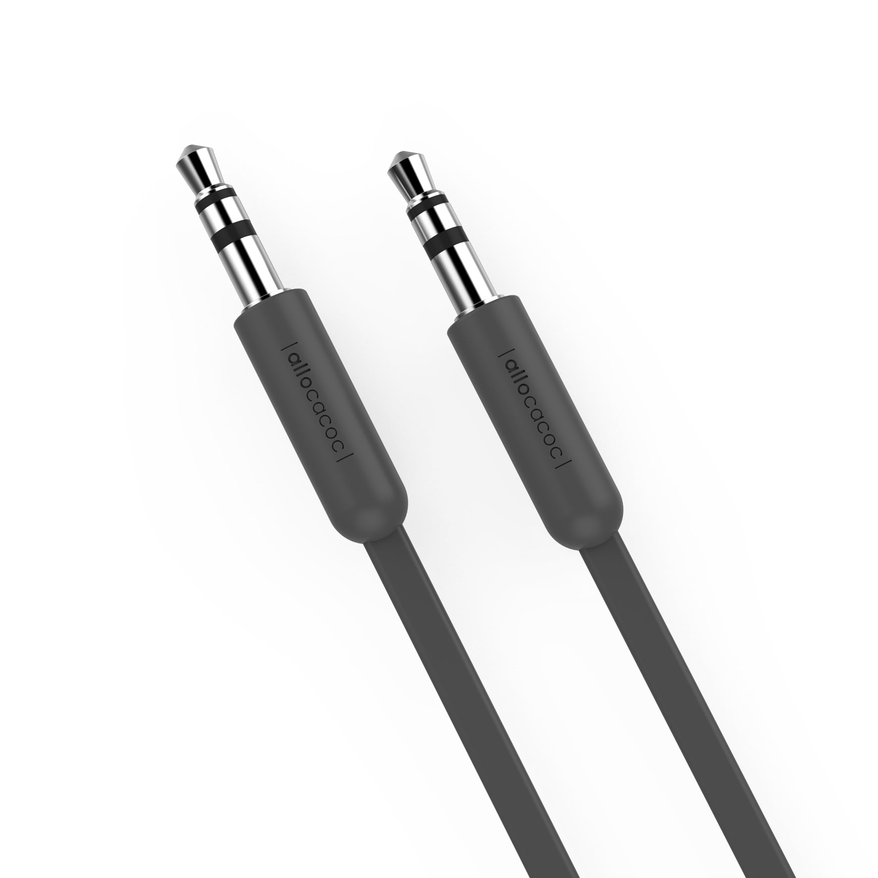 Allocacoc AUXcable | Flat | Black | Tangle-free   3.5mm --> 3.5mm