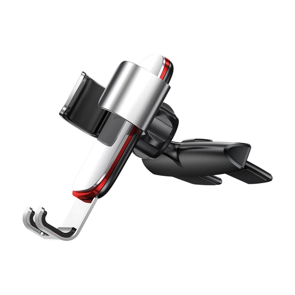 Baseus Metal Age Gravity Car Mount CD Version SUYL-J0S Silver| One-Hand Operation | Multi-Angle | Charging Hole