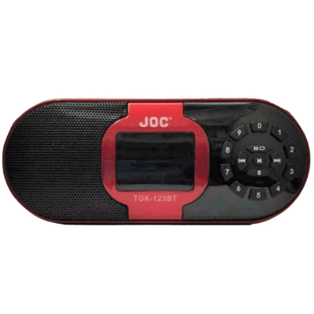 Joc TGK-123BT Red Portable Bluetooth Speaker with FM Radio + microSD + USB + Line-Out