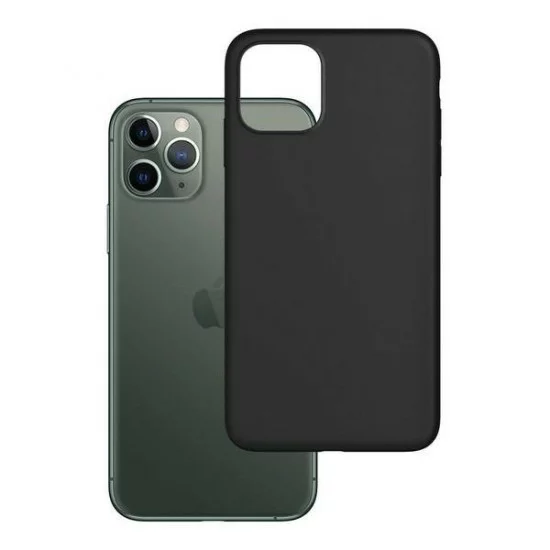 3mk Premium Silicone Case Matt Black  Apple iPhone 12 / iPhone 12 Pro