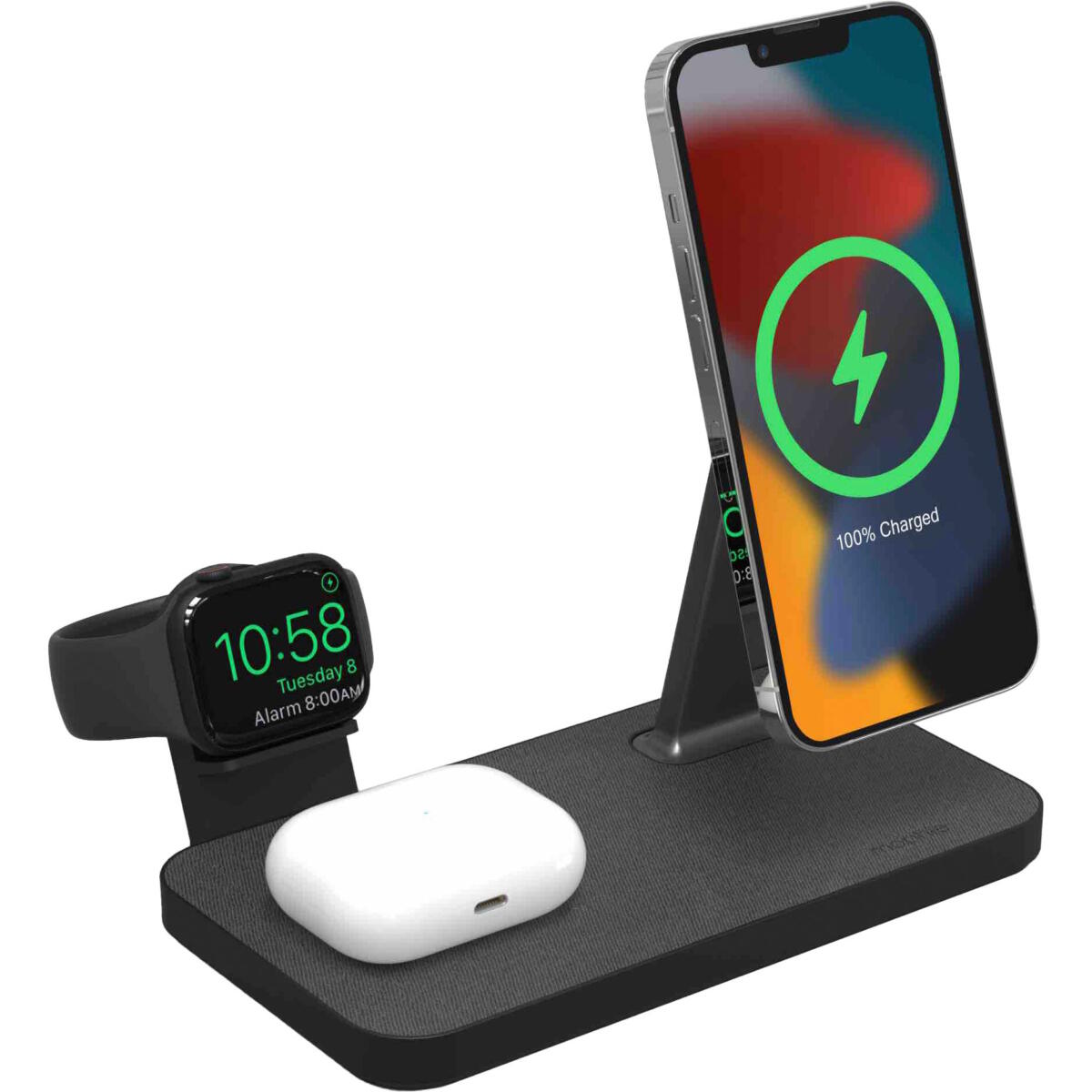 Mophie Snap+ 3-in-1 Wireless Charging Stand Gray (Magsafe Compatible) Mophie Snap+ 3-in-1 Wireless Charging Stand Gray (Magsafe Compatible)