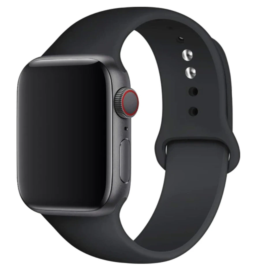 Soultronic Replacement Silicone Band Black  Apple Watch 42mm, 44mm, 45mm & 49mm