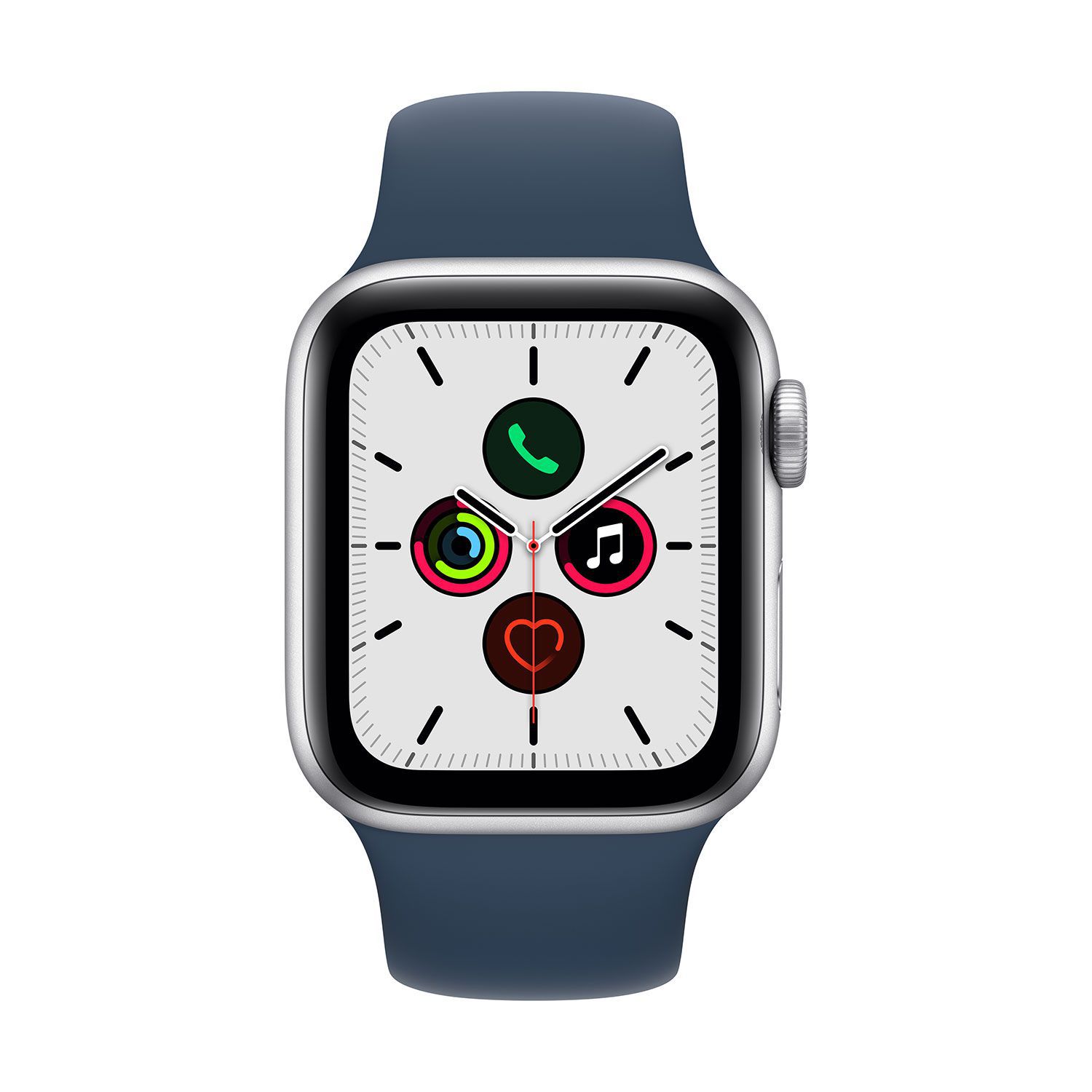 Apple Watch SE (2021) 44mm Silver  byss Blue Sport Band (MKQ43GK/A)