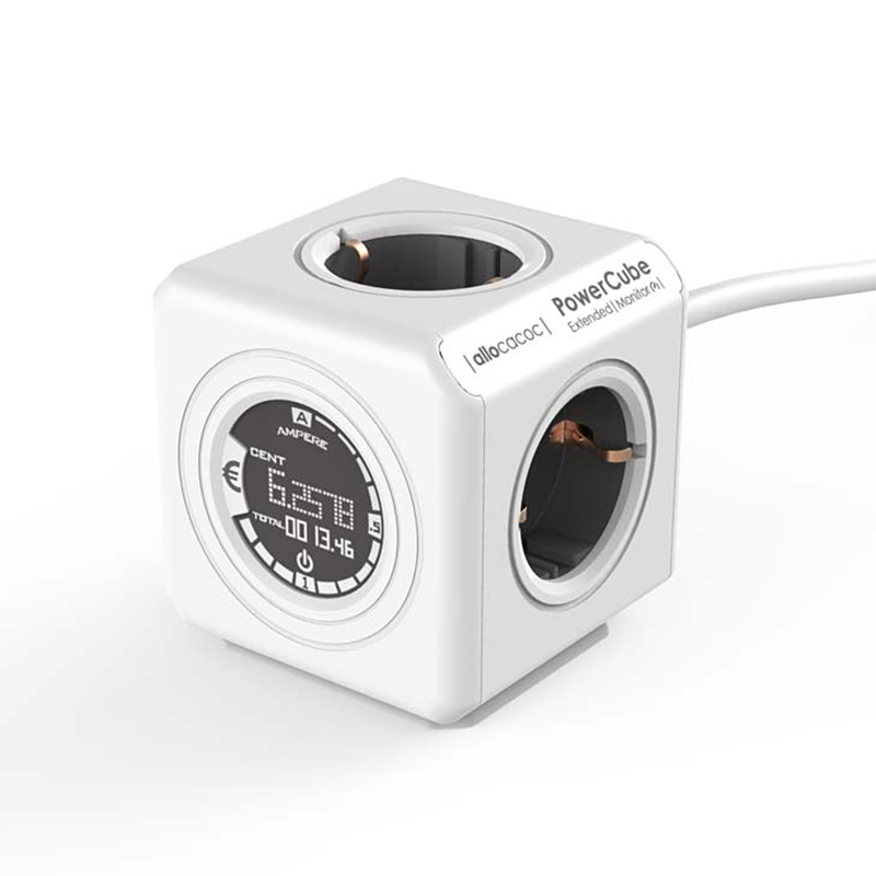 Allocacoc PowerCube Extended Monitor | Πολύπριζο 4 Θέσεων + Energy Monitor + Real-time Energy Cost Allocacoc PowerCube Extended Monitor | Πολύπριζο 4 Θέσεων + Energy Monitor + Real-time Energy Cost