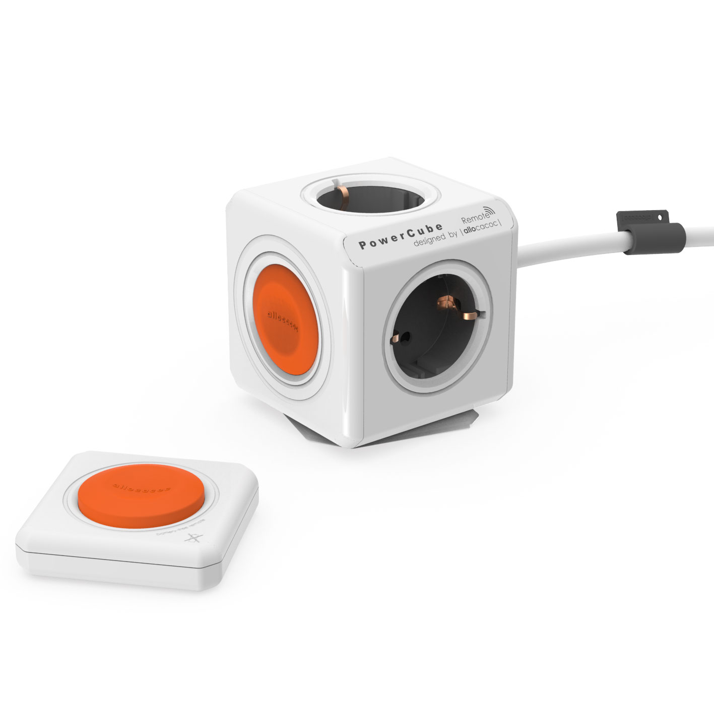 Allocacoc PowerCube Extended Remote | Πολύπριζο 4 Θέσεων + Βάση Στήριξης + Καλώδιο 1.5m + On/Off Button & Remote Allocacoc PowerCube Extended Remote | Πολύπριζο 4 Θέσεων + Βάση Στήριξης + Καλώδιο 1.5m + On/Off Button & Remote