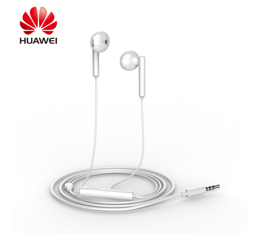 Huawei AM115 White Stereo Earphones with Remote & Microphone ( & ) (Bulk)