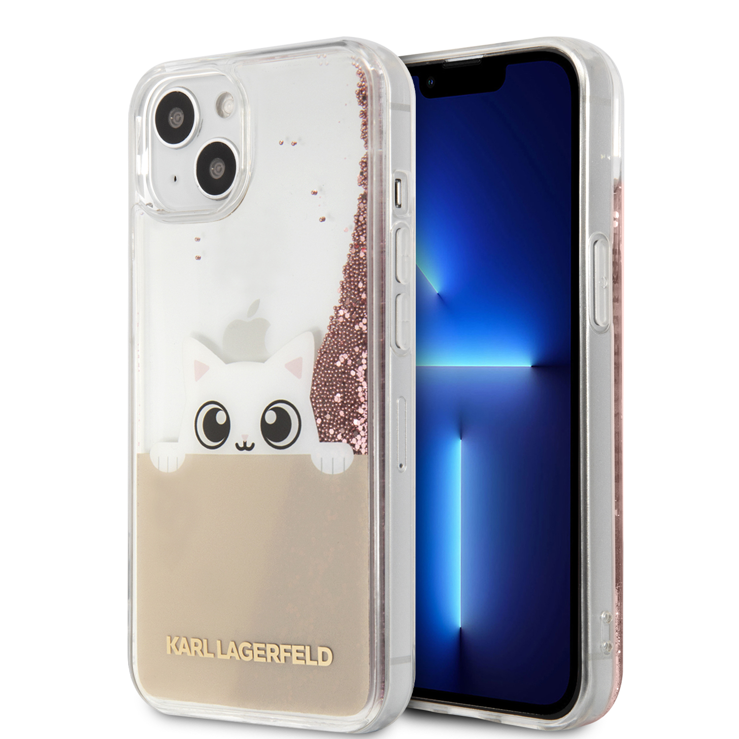 Karl Lagerfeld Liquid Glitter Case “Peek a Boo Cover” Clear / Glitter Pink για Apple iPhone 13 iPhone / iPhone 14 Karl Lagerfeld Liquid Glitter Case “Peek a Boo Cover” Clear / Glitter Pink για Apple iPhone 13 iPhone / iPhone 14