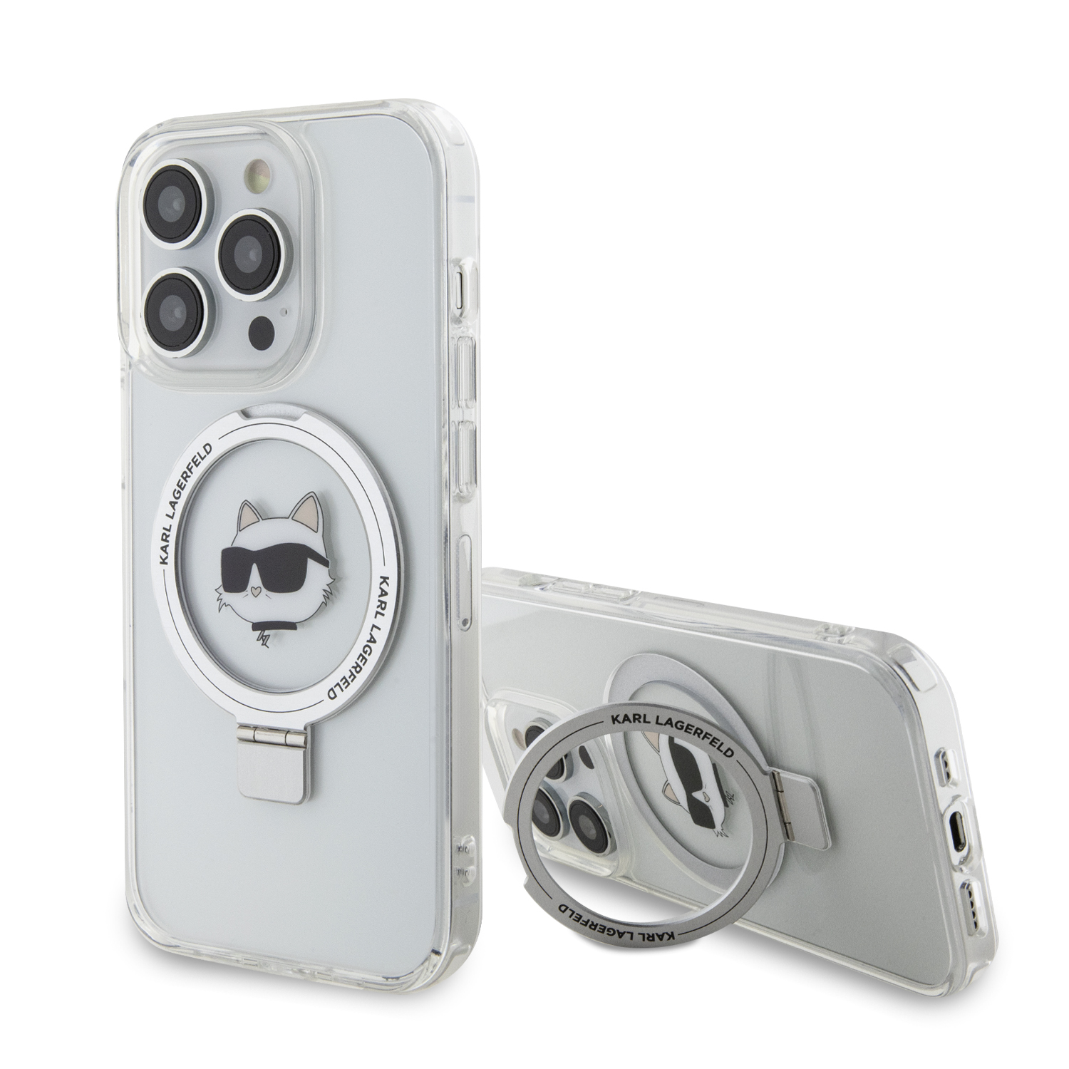 Karl Lagerfeld Magsafe Ringstand Case “Karl & Choupette’s Head” Clear για Apple iPhone 15 Pro Max Karl Lagerfeld Magsafe Ringstand Case “Karl & Choupette’s Head” Clear για Apple iPhone 15 Pro Max