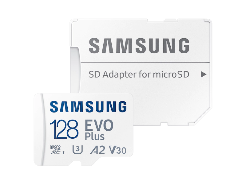 Samsung EVO Plus microSDXC Memory Card Class 10 Speed Class 3 (U3) 4K UHD 128GB