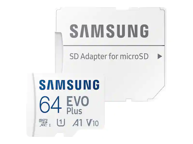 Samsung EVO Plus microSDXC Memory Card Class 10 Speed Class 3 (U3) 4K UHD 64GB