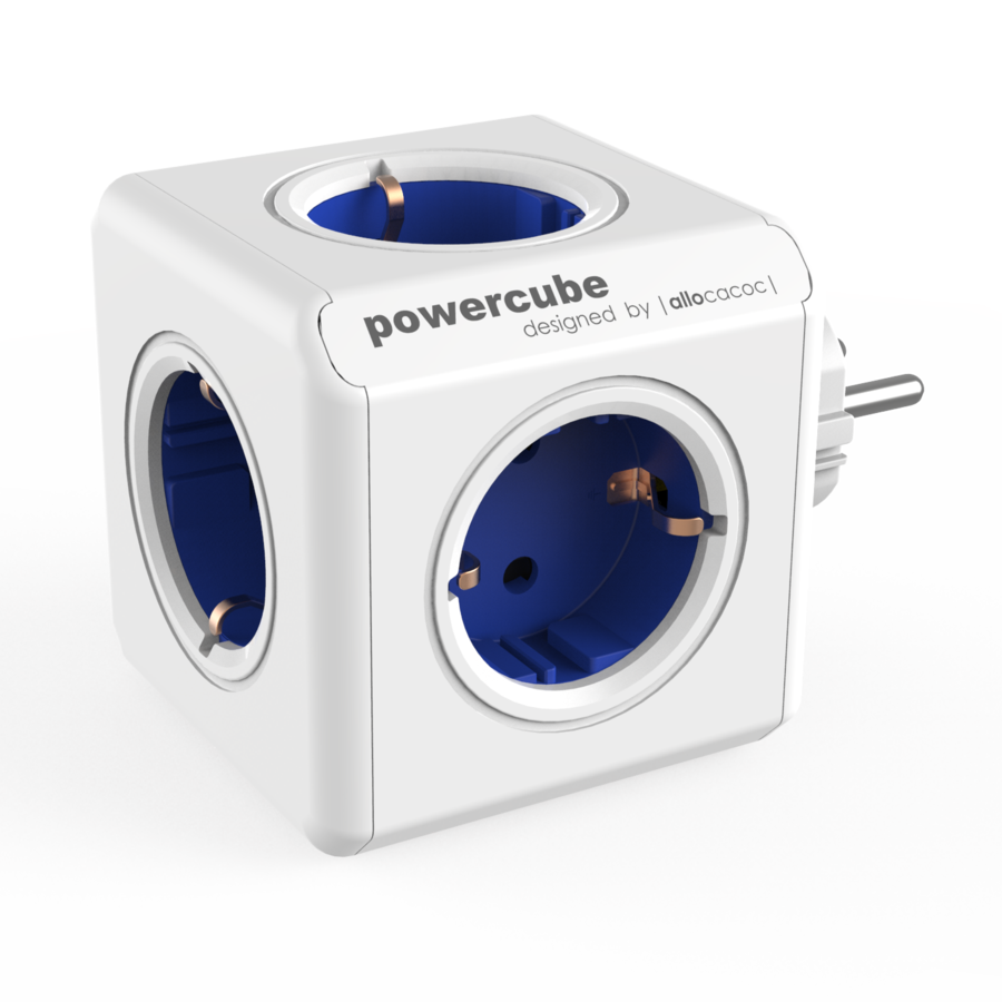 Allocacoc PowerCube Original Blue | Πολύπριζο 5 Θέσεων Allocacoc PowerCube Original Blue | Πολύπριζο 5 Θέσεων