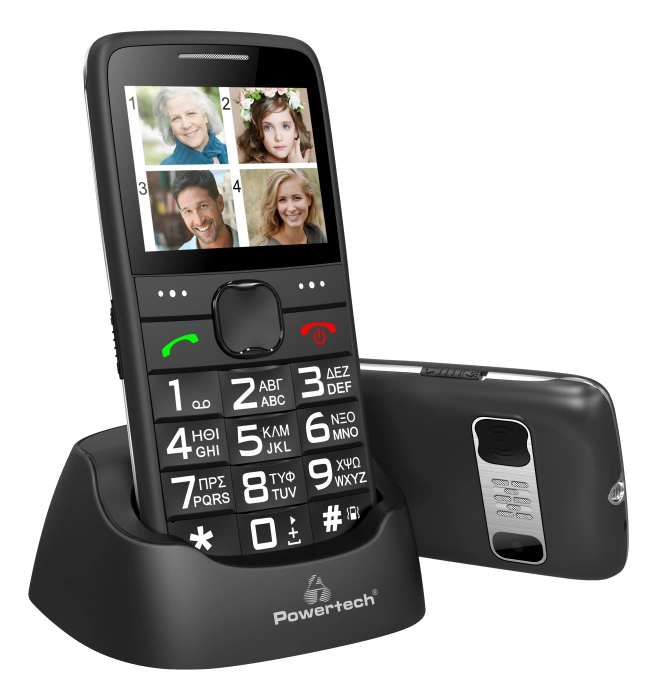 PowerTech PTM-18 Dual Sim Mobile Phone Black με Bluetooth, Radio, Κάμερα, USB-C & ελληνικό μενού PowerTech PTM-18 Dual Sim Mobile Phone Black με Bluetooth, Radio, Κάμερα, USB-C & ελληνικό μενού