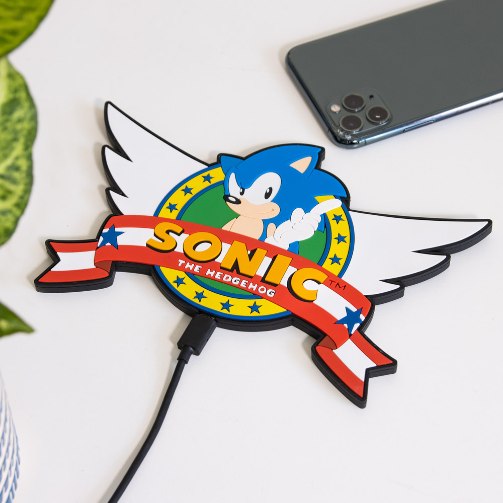 Numskull Official SEGA Sonic the Hedgehog Wireless Charging Mat | 10W Fast Charge