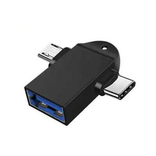 Soultronic OTG14 USB 3.0 Type-C + microUSB > USB-A On-The-Go USB Host OTG Adapter