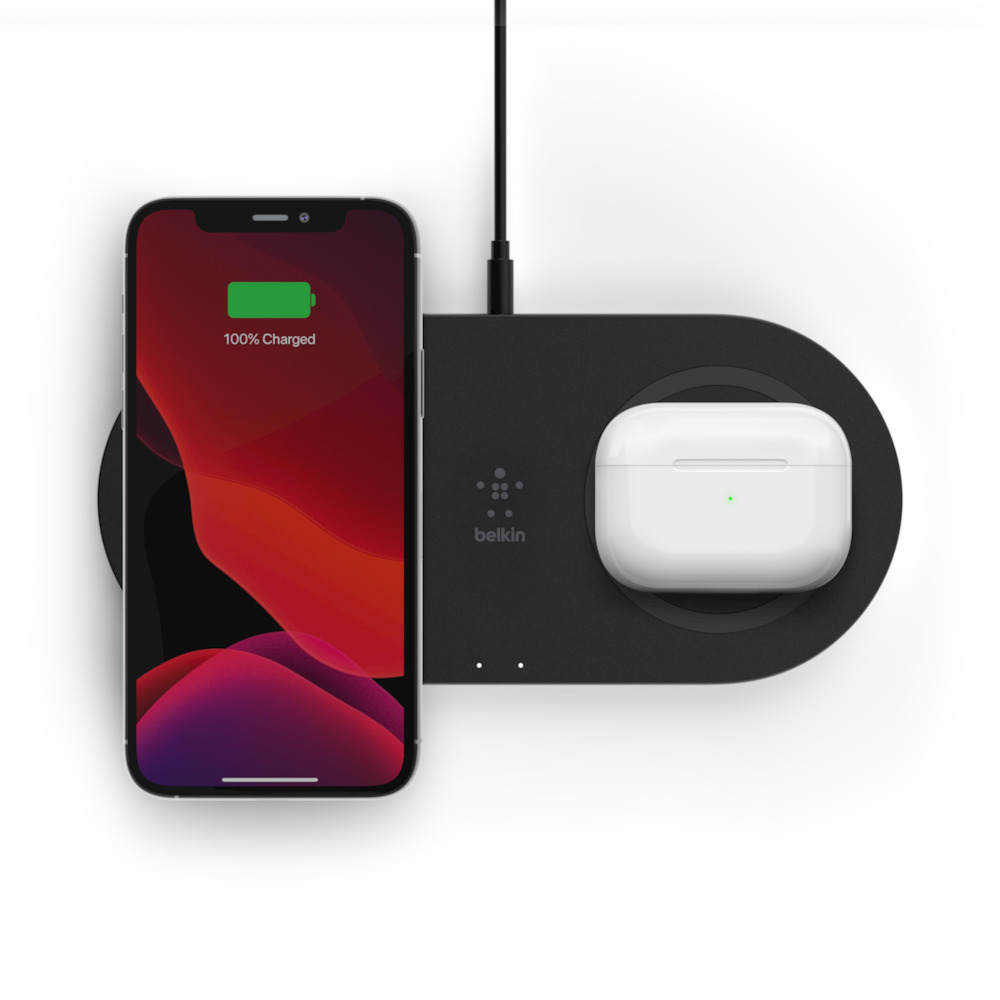 Belkin Dual Wireless Charging Pads (2 x 15W) Black       Qi  (WIZ008vfBK)