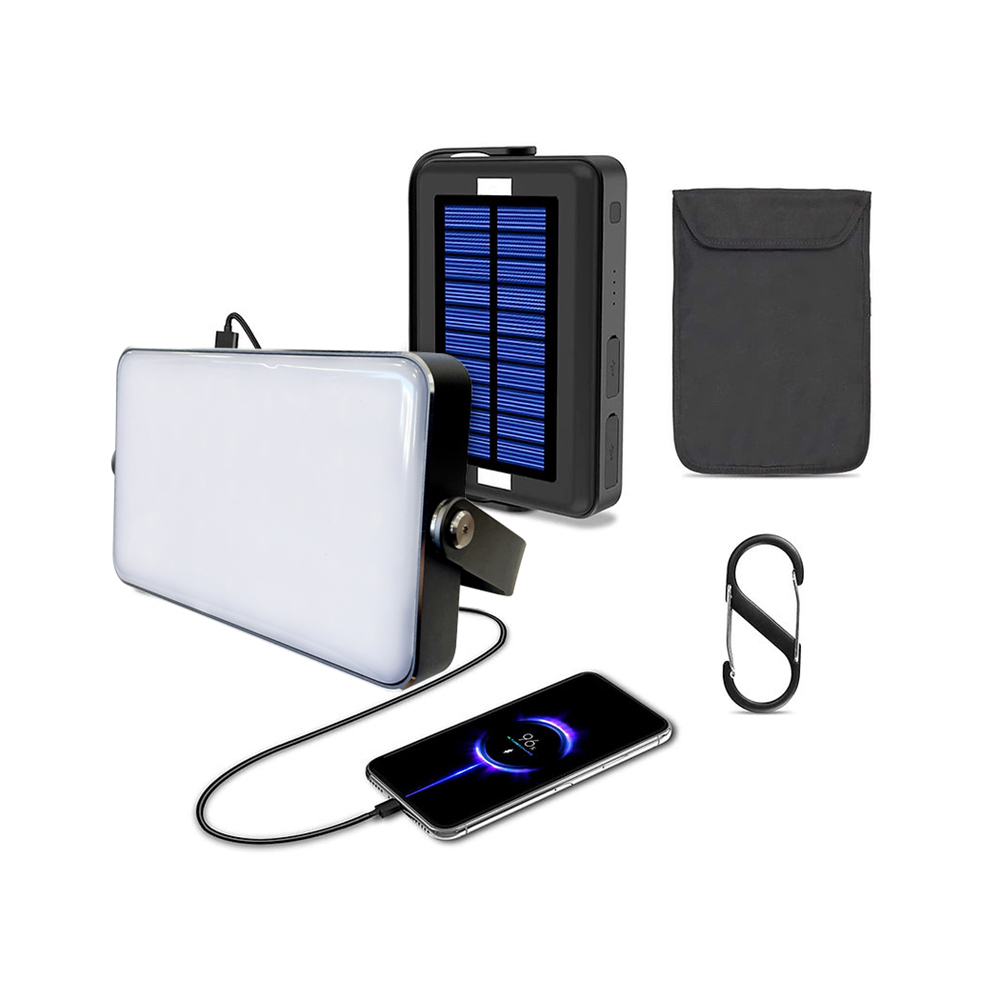 yeeMatop LED Lantern & Power Bank 20000mAh | 2 x Type-C + USB + Solar Panel +  (90 x LED @ 10W + 1650lm) + Waterproof