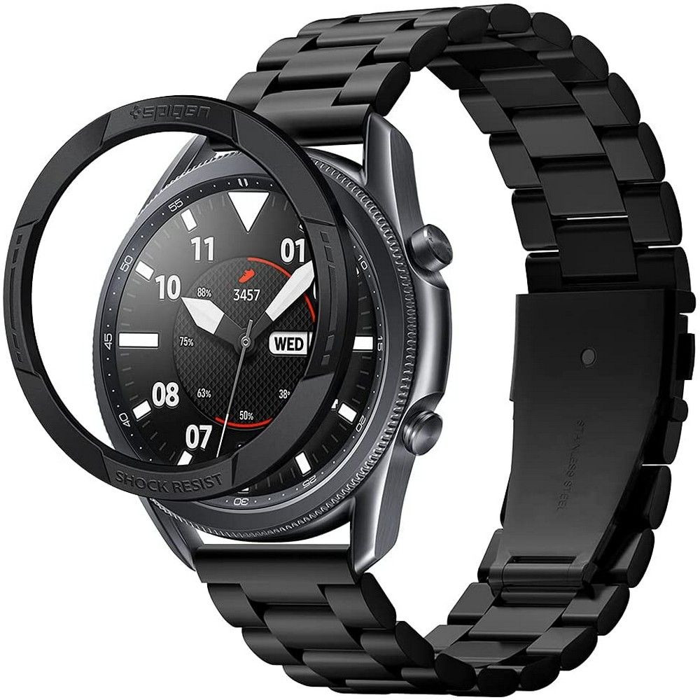 Spigen (AMP02238) Aluminium Bezel Ring Black  Samsung Galaxy Watch 3 45mm